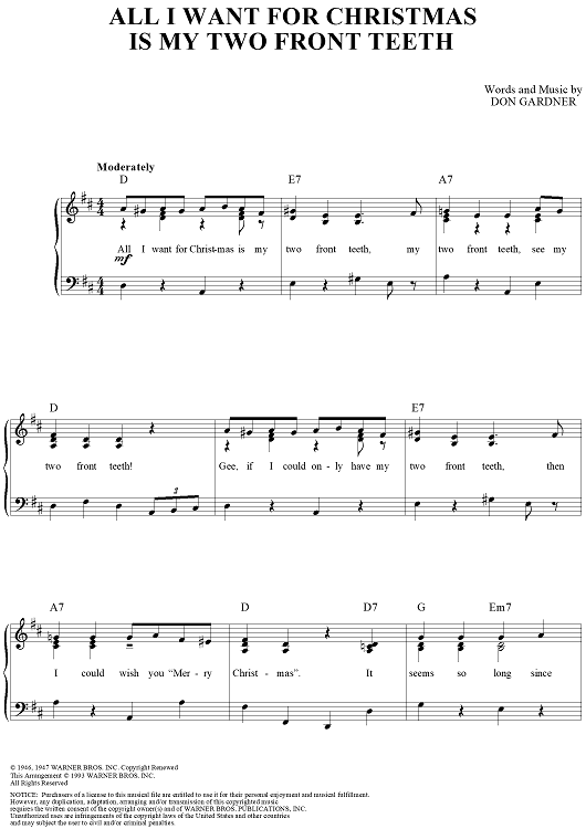 All I Want For Christmas Is My Two Front Teeth