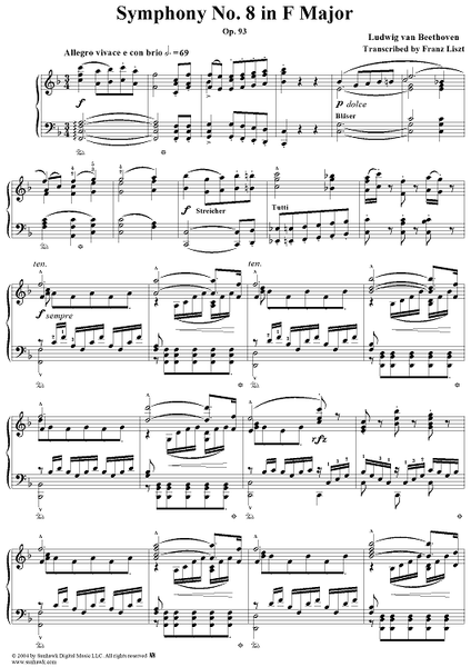 Symphony No. 8 in F Major, Op. 93 Symphony No. 8 in F Major, Op. 93