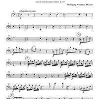 Alleluia - from the motet Exsultate, Jubilate, K. 165 - Part 3 Cello or Bassoon
