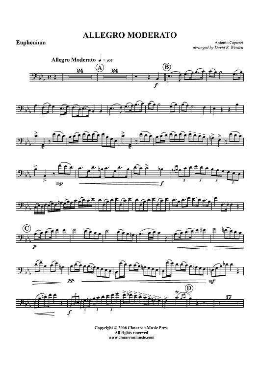 Allegro Moderato - Euphonium BC/TC