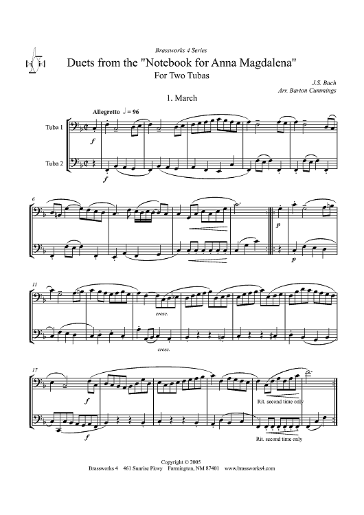 Duets from the "Notebook for Anna Magdalena"