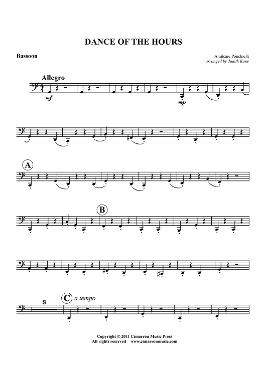 Dance of the Hours - Bassoon