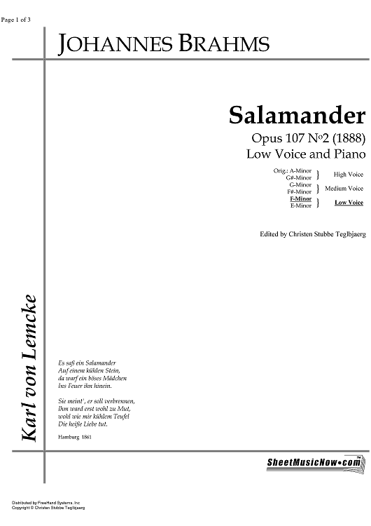 Salamander Op.107 No. 2
