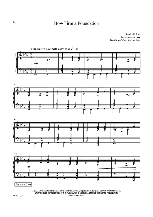 How Firm a Foundation