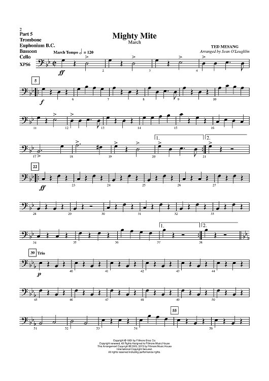 Mighty Mite (March) - Part 5 Trombone / Euphonium BC / Bassoon / Cello