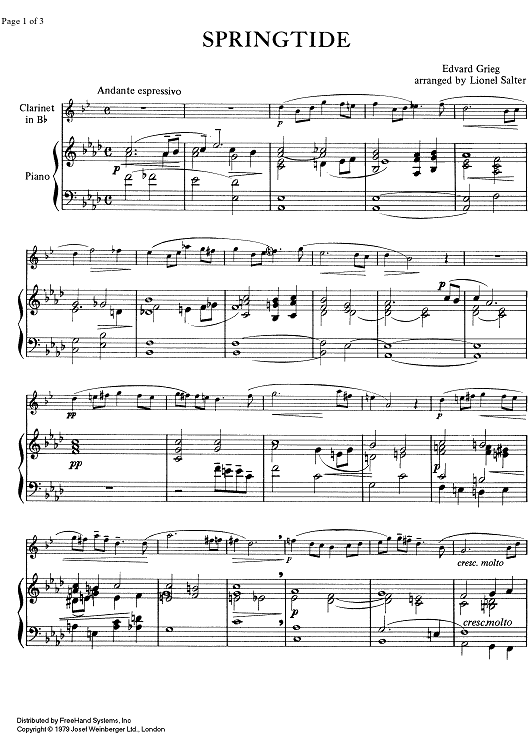 2 Elegische Melodien Op.34 No. 2 - Letzter Frühling (Vaaren - Last Spring)