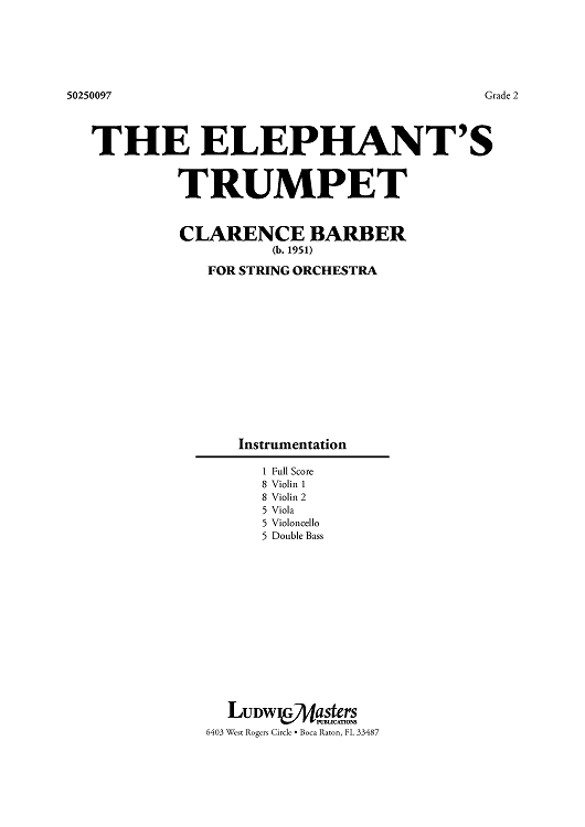 The Elephant's Trumpet - Score