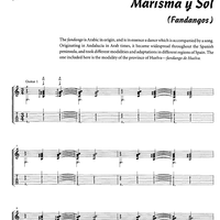 Marisma y Sol (Fandangos) - Score