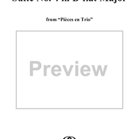 Suite No. 4 in B-flat Major  - From "Pièces en Trio" - Score