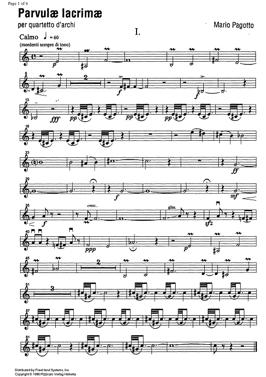 Parvulæ lacrimæ - Violin 2