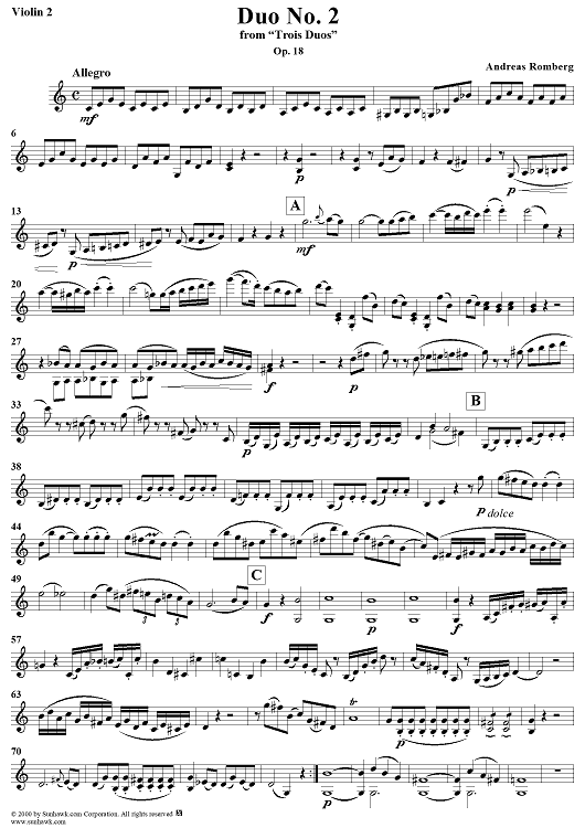 Duo No. 2 - Violin 2