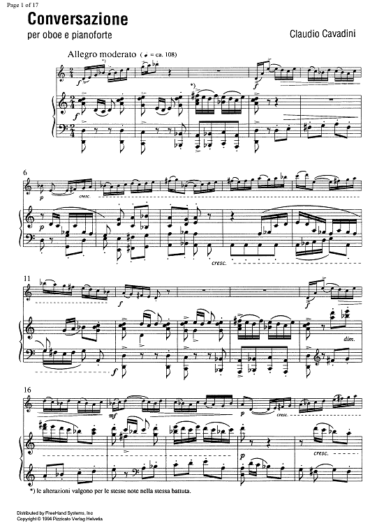 Conversazione - Score