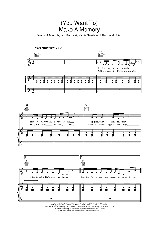 (You Want To) Make A Memory