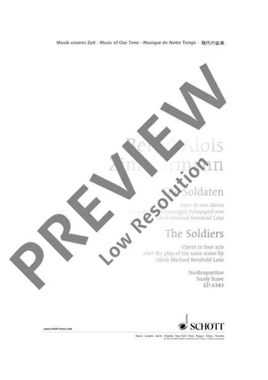 The Soldiers - Full Score