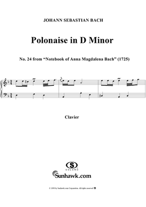 Polonaise in D Minor from the Notebook of Anna Magdelena Bach