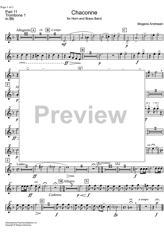 Chaconne - Trombone 1