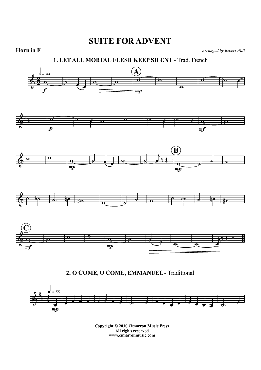 Suite for Advent - Horn in F