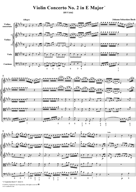 Violin Concerto No. 2 In E Major