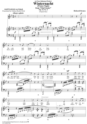 Five Lieder, Op. 15, No. 2: Winternacht (Winter Night)