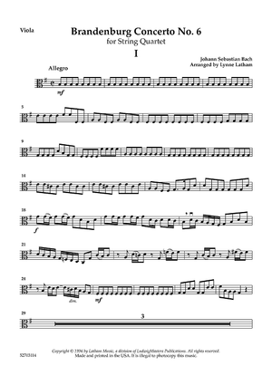 Brandenburg Concerto No. 6 - Viola