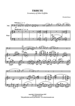 Tribute - In Memory of John Griffiths - Piano Score