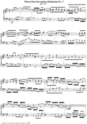 Three-Part Invention, no. 7: Sinfonia in E minor