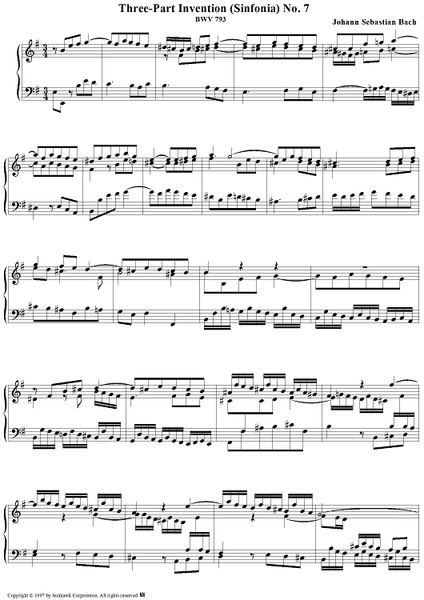 Three-Part Invention, no. 7: Sinfonia in E minor