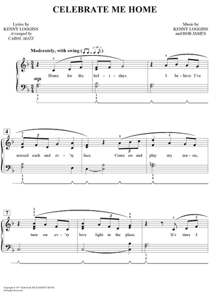 Celebrate Me Home" Sheet Music for Piano - Sheet Music Now
