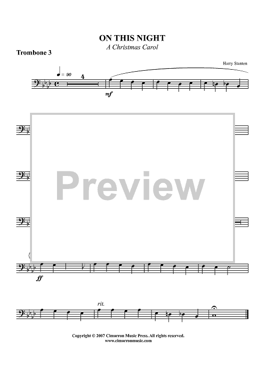 On This Night - Trombone 3