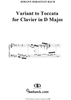 Variant to Toccata for Clavier (in D major)