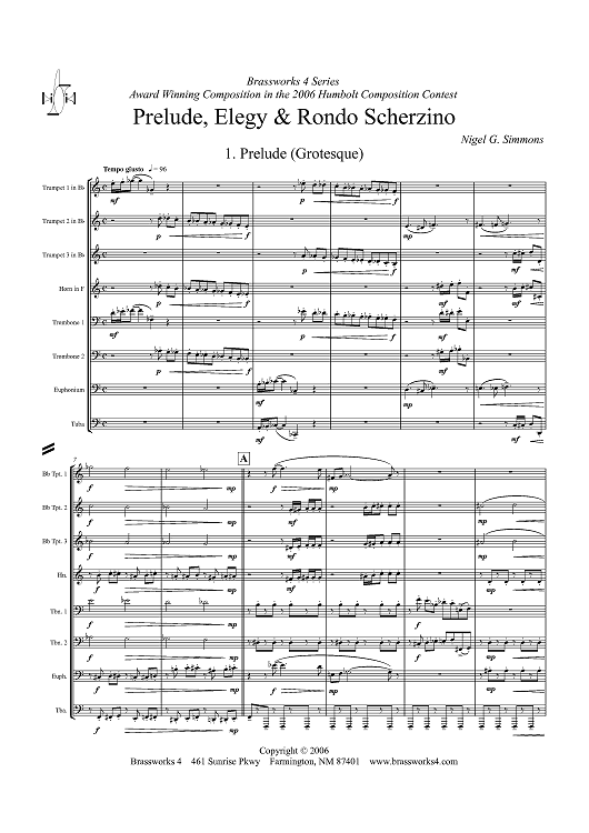 Prelude, Elegy & Rondo Scherzino - Score