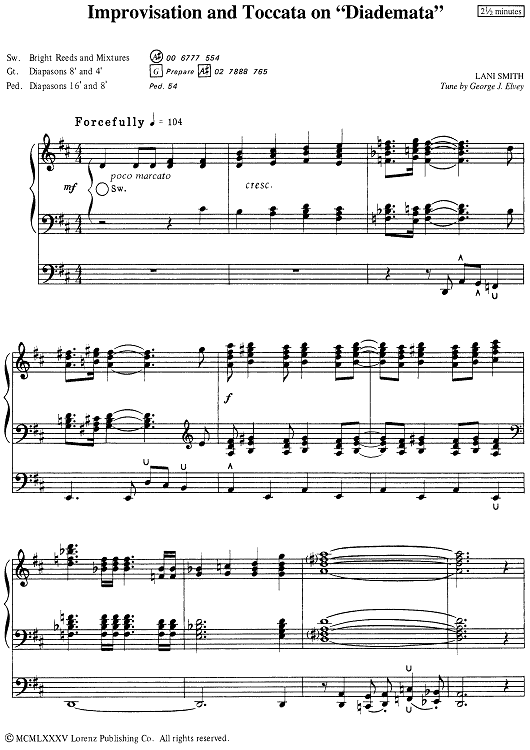 Improvisation and Toccata on "Diademata"