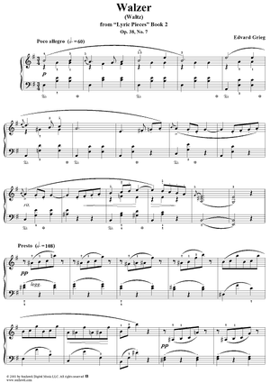 Lyric Pieces Book 2, op. 38, no. 7: Waltz