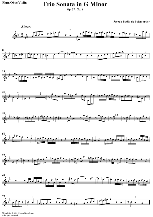 Trio Sonata in G Minor Op. 37 No. 4 - Flute/Oboe/Violin