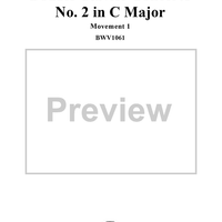 Double Clavier Concerto No. 2 in C Major, Movement 1   (BWV 1061) - Score