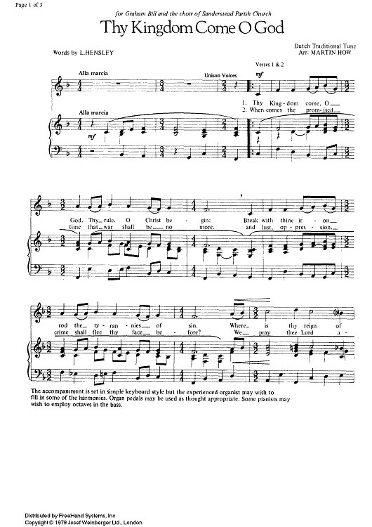 Thy Kingdom Come O God