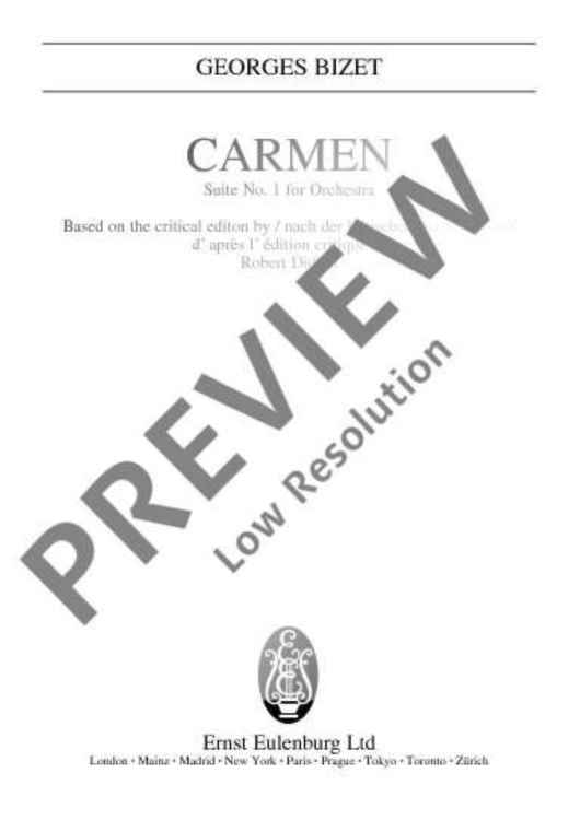 Carmen Suite I - Full Score