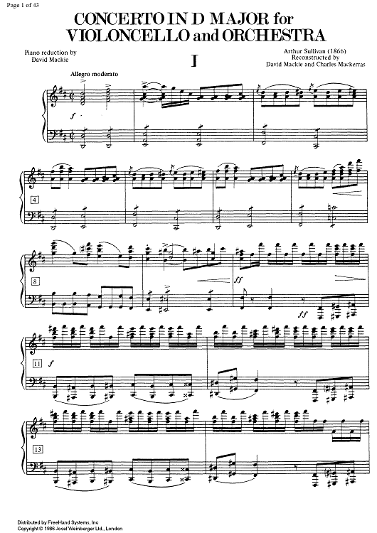 Concerto D Major - Score