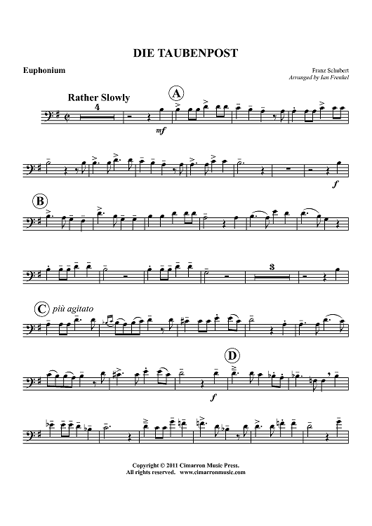 Die Taubenpost - Euphonium BC/TC