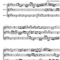 Three Part Sinfonia No.12 BWV 798 A Major - Score