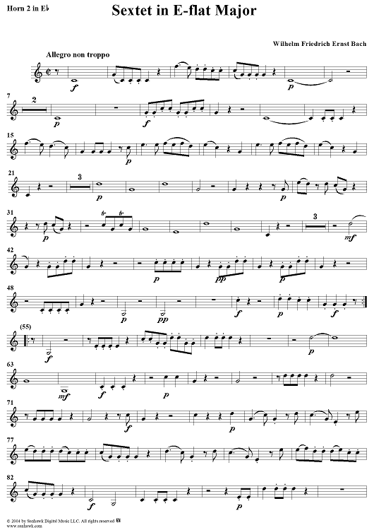 Sextet in E-flat Major - Cornet 2