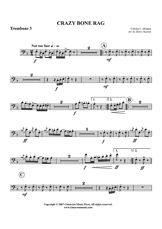 Crazy Bone Rag - Trombone 3