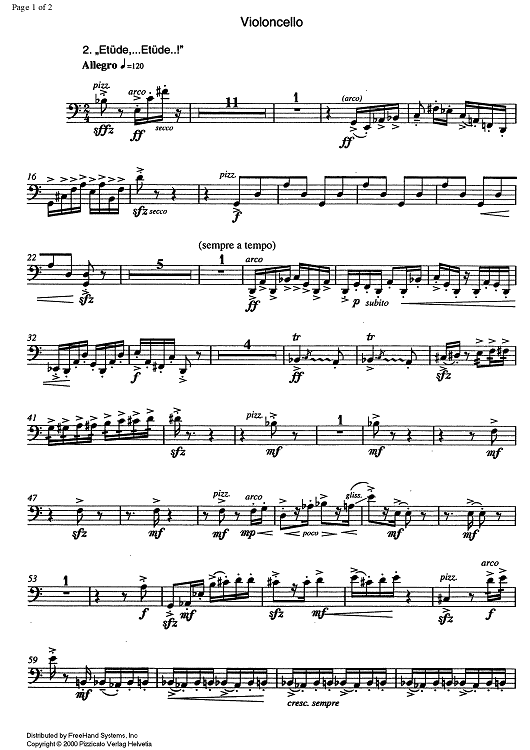2 Etude;...etude..! - Cello