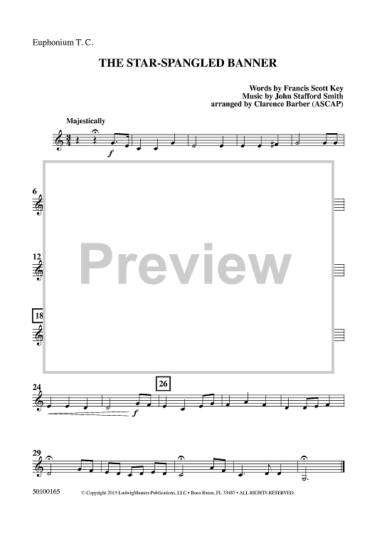The Star-Spangled Banner - Euphonium TC