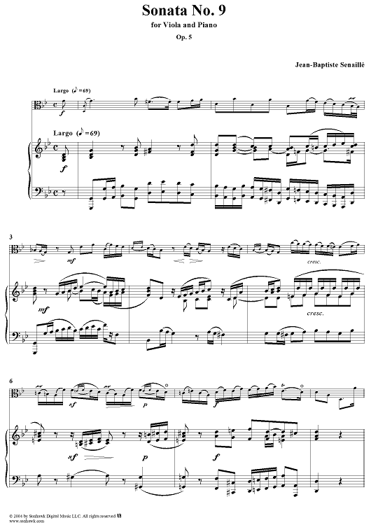 Sonata No. 9, Op. 5 - Piano Score