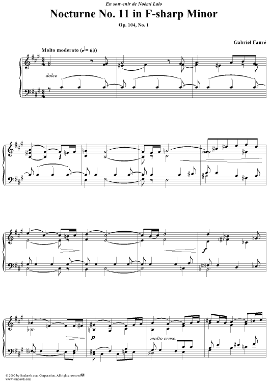 Nocturne no. 11 in F-sharp Minor - op. 104/1