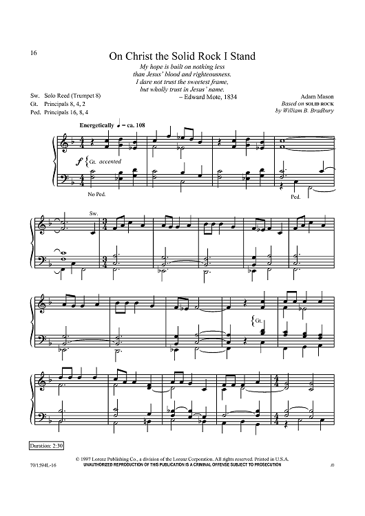 On Christ the Solid Rock I Stand