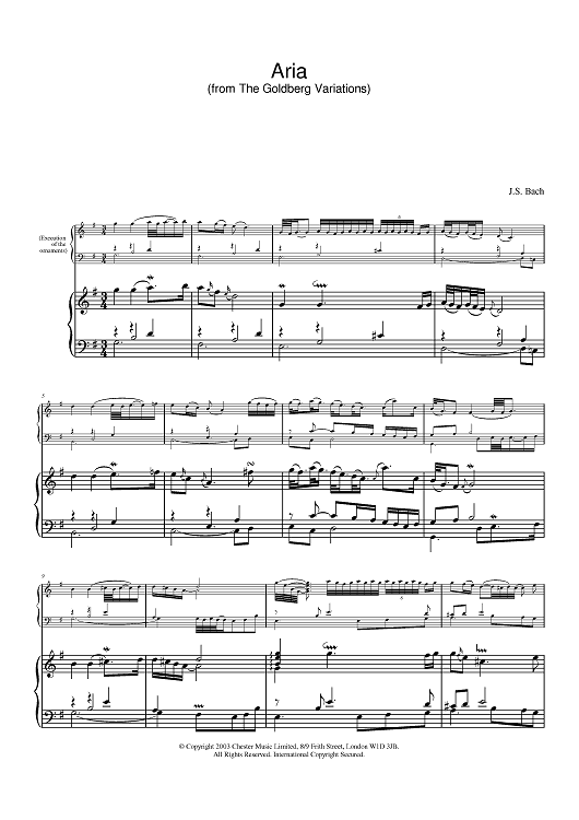 Aria (from The Goldberg Variations)
