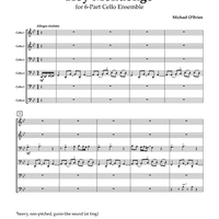 Hoy Mondongo for 6-part Cello Ensemble - Score