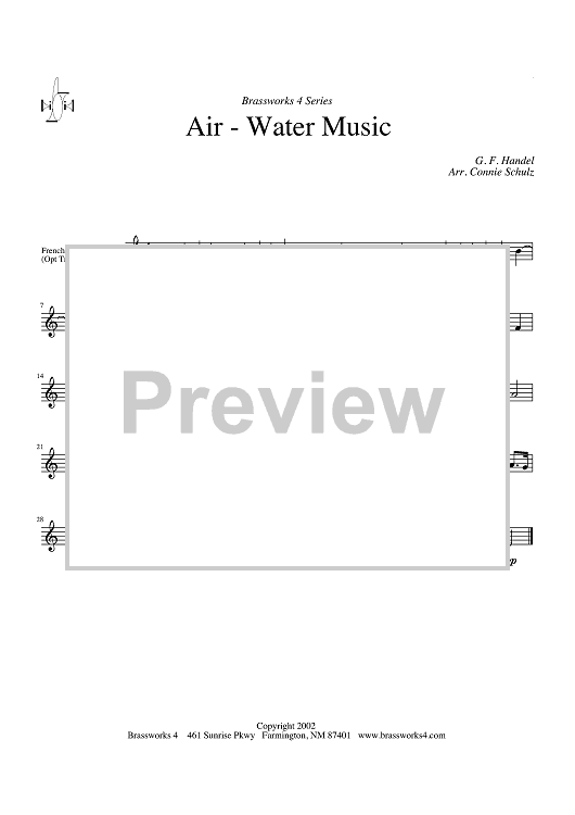 Air - Water Music - Horn in F